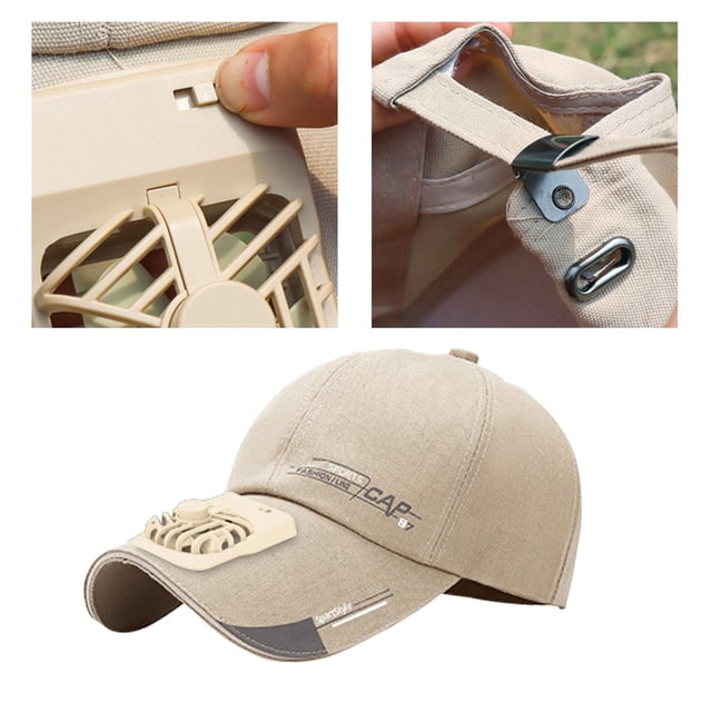 Sombrero de ventilador recargable USB Perfecl Gorra de béisbol Transpirable Claro 30x18CM