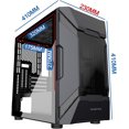 thumbnail image 3 of MUSETEX MESH Micro ATX Tower Case with 2 PCS × USB 3.0 Ports Magnetic Design Opening Tempered Glass Door Swing Type Side Panel & Mesh Front Panel Gaming PC Case(MK7-G), 3 of 6