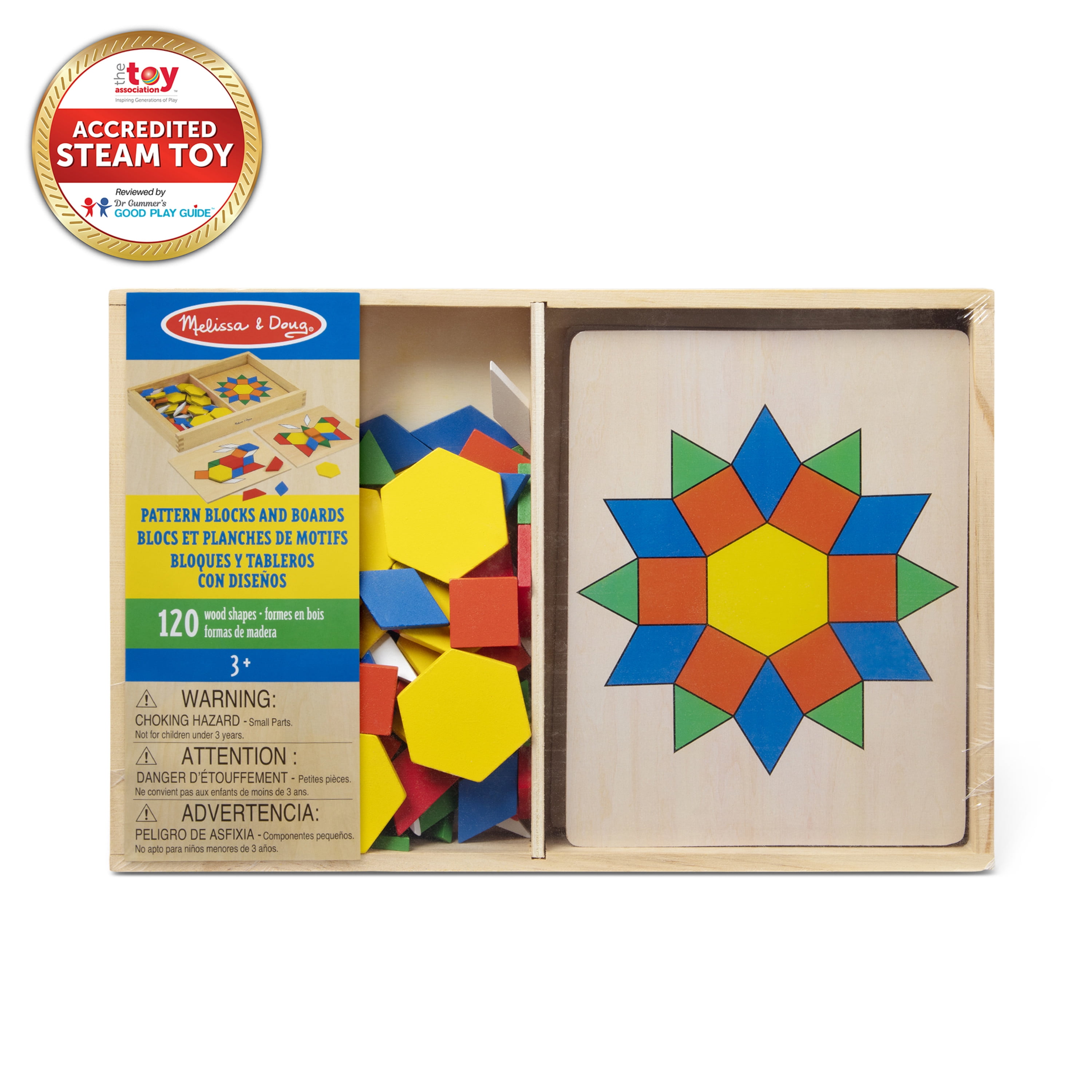 日本買蔵 Melissa ＆ Doug Pattern Blocks and Boards Classic Toy With 120  その他おもちゃ