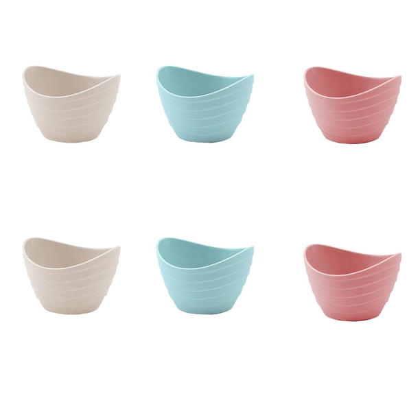 Juego De Tazas Medidoras De Silicona Para Cocina, 6 Uds., 100Ml, Sin Bpa, Tazas Mezcladoras Para Hornear Diy, Herramientas Para Hornear En La Cocina Del Hogar, Azul, Rosa Y Gris Noticed HA015705-00