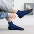 thumbnail image 2 of Pofeuu Sparkling Blue Glitter Print 30cm Socks, Adult Running Hiking Socks for Youth and Adult, 2 of 7