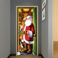 thumbnail image 6 of Merry Christmas Door Sticker Christmas Hanging Banner Santa Door Sticker Xmas Christmas Door Decorations for House Wall Door Winter Holiday Party Supplies, 6 of 15