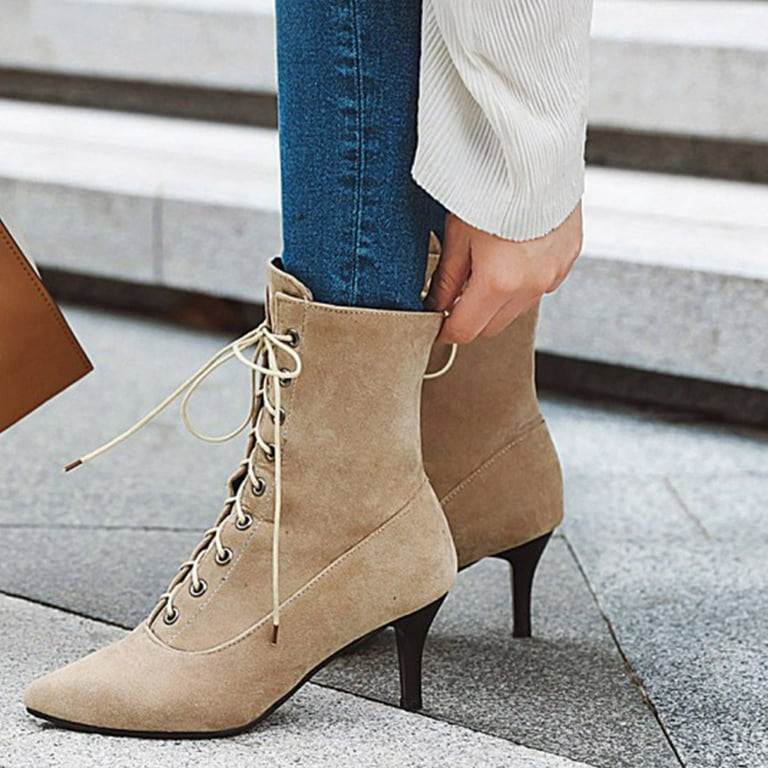 Ankle Boot Womens Suede Dress Boots HISPANITAS BROWN SUEDE POINTED