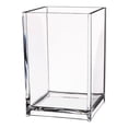 thumbnail image 3 of Portalápices de acrílico transparente, caja de almacenamiento de papelería de escritorio de oficina, cubo de almacenamiento de pinceles de maquillaje para estudiantes, 3 of 5