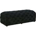 thumbnail image 1 of Best Master Furniture Parisa 53" Rectangular Tufted Velvet Ottoman in Black, 1 of 1