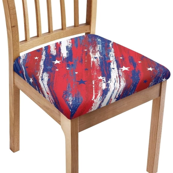 Star Stripe Single Square Chair Cushion Cover Practical Dining Chair Seat Cushion Slipcover Durable Office Chair Seat Cover Banquet High Chair Seat Cushion Covers