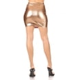 thumbnail image 5 of FashionJOA Women's Casual Gold Solid Print Pleated Mini Skirt, 5 of 6