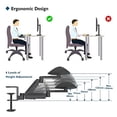 thumbnail image 4 of Comfortable Foldable Desk Extender Tray, Ergonomic Forearm Support for Arm Rest, Black, 2 Set, 4 of 5