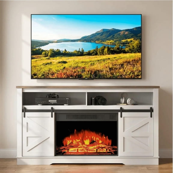 Homall Adjustable Television Stands, Fiberboard White, 59.00 x 15.70 x 32.00 Inches, 136.28 lb