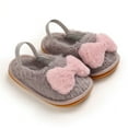 thumbnail image 5 of Herrnalise Toddler Infant Kids Baby Girls Boys Furry Bow Antiskid Shoes First Walkers Shoes, 5 of 9