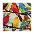 thumbnail image 4 of WYYP Birds Branch Leaves Square Fitted Table Cloths 100% Polyester Fiber 46*46, 4 of 8