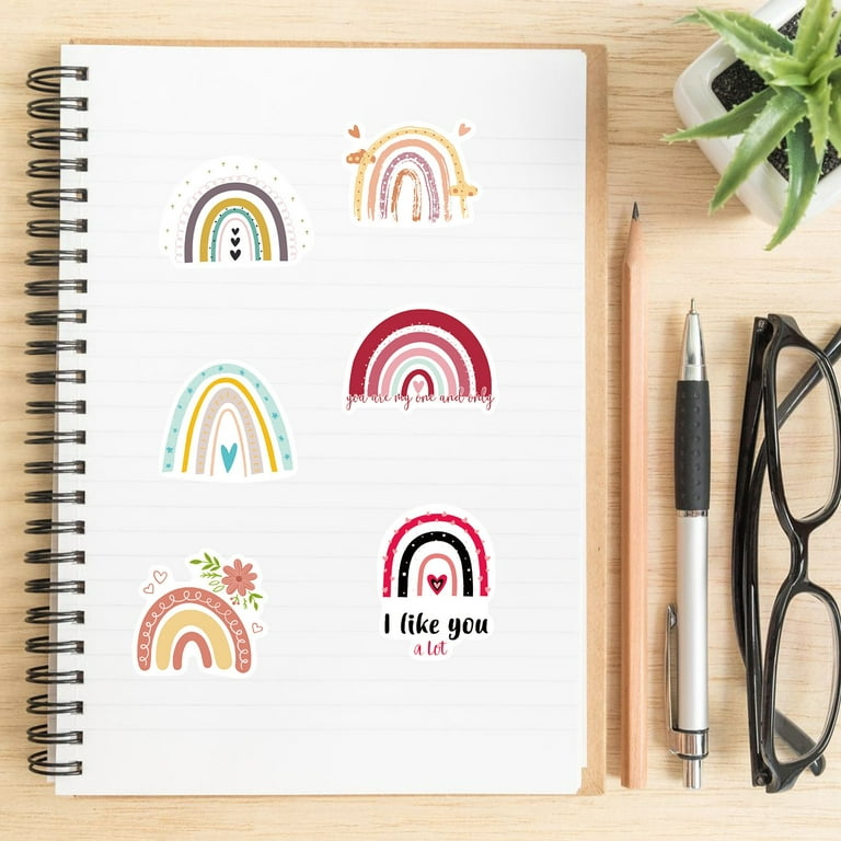 Skate Stickers Cool Sticker Cartoon Wind Rainbow Stickers Decorate Luggage  Notebook DIY Waterproof Stickers Sticker Album for Collecting Stickers  Reusable 