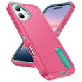 thumbnail image 2 of for iPhone 17 Case, iPhone 17 Phone Case with Built in Kickstand, Shockproof/Dustproof/Drop Proof Heavy Duty Military-Grade Rugged Protective Cover for iPhone 17,Rose Red,For iPhone 17, 2 of 8
