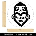 thumbnail image 2 of Sloth I Love You Self-Inking Rubber Stamp Ink Stamper - Lime Green Ink - Mini 1/2 Inch, 2 of 7