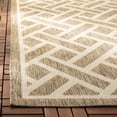 thumbnail image 5 of SAFAVIEH Courtyard Janey Geometric Indoor/Outdoor Area Rug Brown/Light Beige, 6'7" x 9'6", 5 of 10