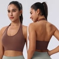 thumbnail image 5 of Halter Neck Sports Bra for Women Push Up Sexy Backless Stretch High Impact Wireless Yoga Bras, 5 of 5