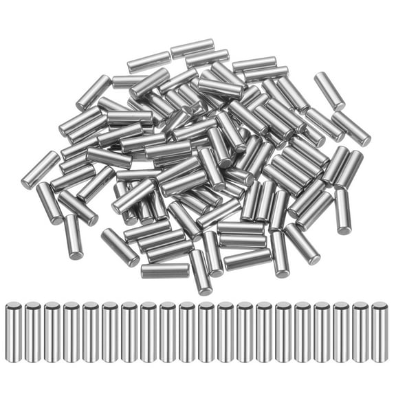 100 Pack 4mm x 13mm Dowel Pins Bearing Steel Cylindrical Dowel Pins Shelf Support Peg Pin /-0.02mm Diameter Tolerance, Silver Tone