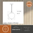 thumbnail image 6 of Linden 1L Gold Brass Mid-Century Modern Pendant Light White Globe Glass, 6 of 10