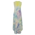 thumbnail image 4 of Lenago Robe Longue Sans Manches à Col Rond Imprimée Décontractée pour Femmes Grande Taille Robes d'Été de Plage en Liquidation, 4 of 5