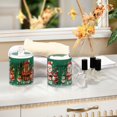 thumbnail image 4 of Yayeee 4 Pack Qtip Holder Bathroom Cotton Swab Canister with Lid Clear Dispenser Set, Cute Christmas Pattern, 4 of 6