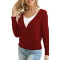 thumbnail image 2 of Traleubie Women's Sweaters Cardigan V Neck Button Down Open Front Shrug for Women s-2xl, 2 of 7