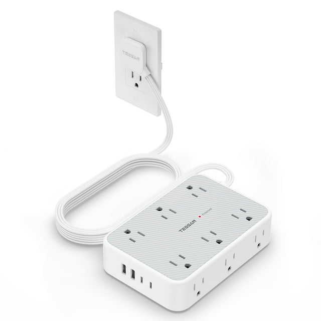 Cable de extensión protector contra sobretensiones Power Strip TESSAN de 15 pies