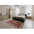 thumbnail image 5 of Ahgly Company Machine Washable Indoor Square Traditional Saffron Red Area Rugs, 7' Square, 5 of 7