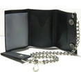 thumbnail image 2 of Twin Trucker Woman Design Biker Chain Leather Wallet Tri Fold, 2 of 2