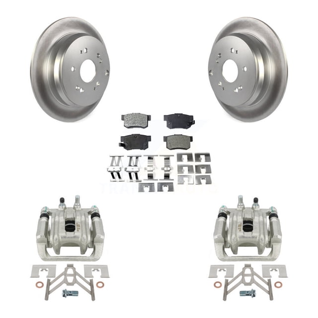 Transit Auto Rear Disc Brake Caliper Coated Rotors and Ceramic Pads Kit for Car Acura RDX KCG-100123T