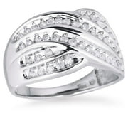 1/2 Carat Crisscross Diamond Band
