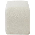 thumbnail image 6 of Pemberly Row Modern / Contemporary Cream Boucle Fabric Bench, 6 of 31