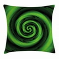 thumbnail image 1 of Spires Decor Throw Pillow Cushion Cover, Digitally Generated Swirling Decreasing Figure with Vibrating Lights Art Print, Decorative Square Accent Pillow Case, 16 X 16 Inches, Green, by Ambesonne, 1 of 2