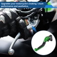 thumbnail image 3 of Unique Bargains Short Long Brake Clutch Levers for Yamaha YZF R1 99-01 6 Position Adjustable Motorcycle Handlebar Brake Lever Aluminum Alloy Black Handle Green, 3 of 6