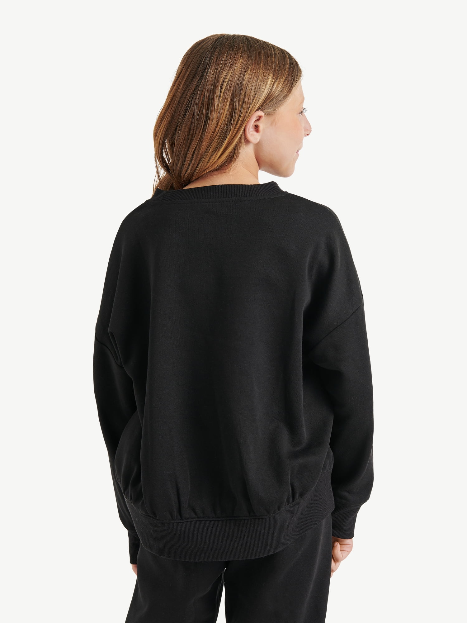 Justice Girls Fleece Crew Neck Sweatshirt, Sizes XS - XLP