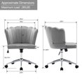 thumbnail image 2 of Duhome Home Office Chair Task Chair Velvet Swivel Gray 1 Pcs, 2 of 7