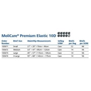 MoliCare Premium Incontinence Brief, 10D - Heavy Absorbency Adult Diaper, Unisex, Size Medium, 14 Count, 1 Pack