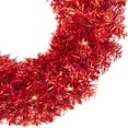 thumbnail image 4 of Northlight Pre-Lit Tinsel Artificial Christmas Wreath - 24" - Red - Clear Lights, 4 of 8