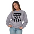 thumbnail image 4 of Defend Freedom Skull Crossbones 2A Sweatshirt for Men or Women Brisco Brands M, 4 of 6