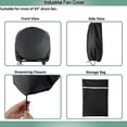 thumbnail image 2 of Funda para ventilador industrial, impermeable, a prueba de polvo, de poliéster, base para ventilador de montaje en pared, 2 of 4