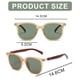 thumbnail image 2 of Gafas de sol redondas de la sombrilla de la moda de la cara del marco de madera retro de la pierna, hechas de madera y PC, 2 of 5