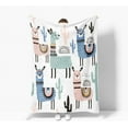 thumbnail image 2 of Cute Kids Throw Blanket, Boho Llama Alpaca Cactus Decor Warm Cozy Bed Couch Blanket, Super Soft Microfiber Flannel Blankets and Throws for Sofa Bedding Living Room 60x80 Inches, 2 of 5