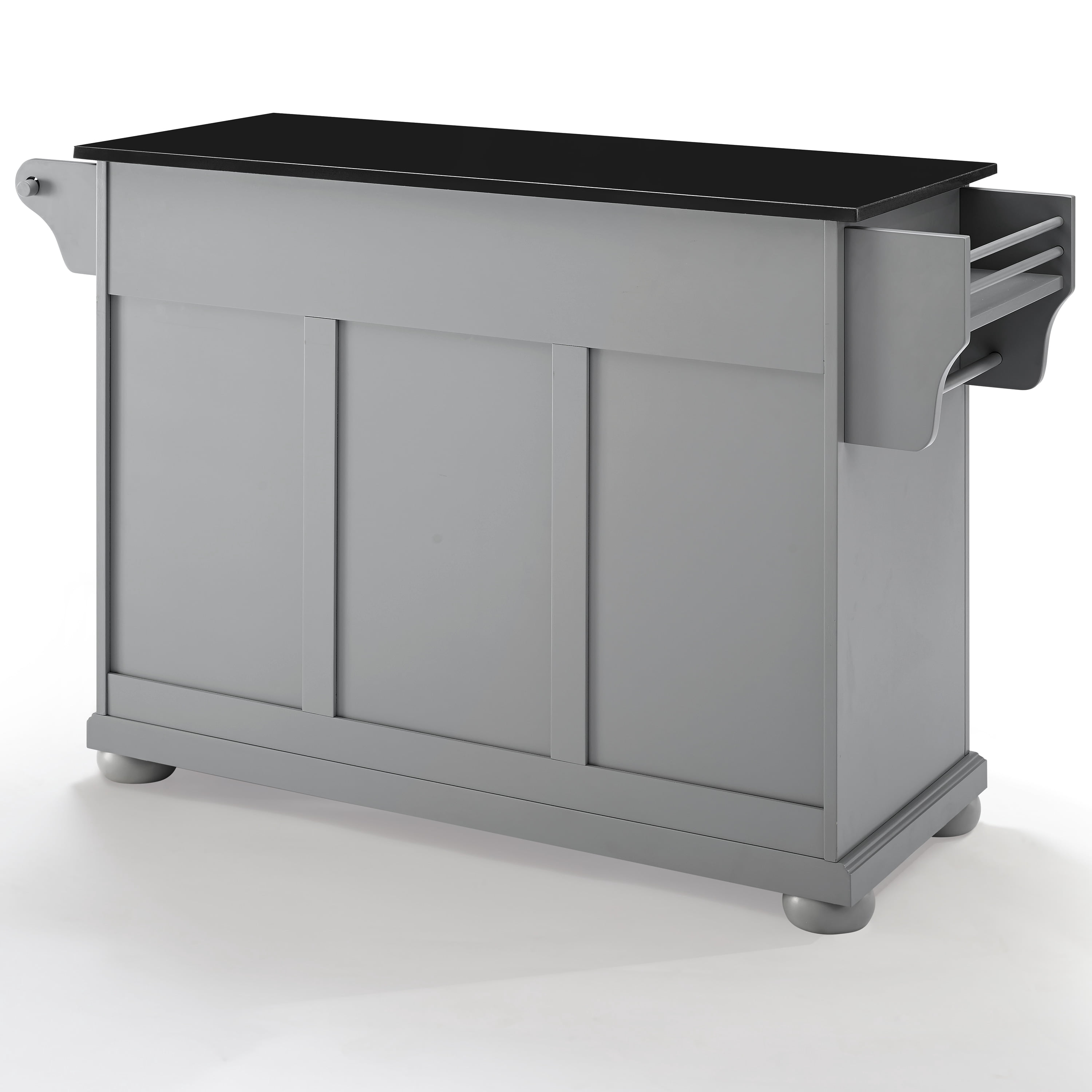 Crosley Furniture Alexandria Wood Granite Top Kitchen Island in Gray