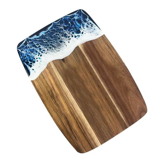 HOMEMAXS  Large Round Charcuterie Boards for Party Acacia Wood Cutting