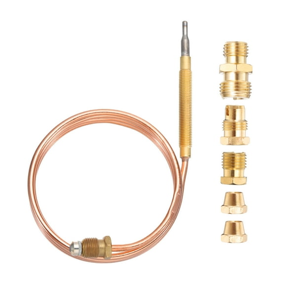 Uxcell 35.4" Thermopile Thermocouple 660C Gas Fireplaces Replacement Thermocouple 11/32" for Gas Furnaces, Boilers, Water Heaters