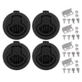 thumbnail image 3 of Round Deck Lock,  Latch ABS Plastic Black Anticorrosion  For Yacht For Boat For RV Trailer, 3 of 8