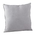 thumbnail image 1 of SARO 13049.PW20S 20 in. Square Fringed Design Linen Pillow with Down Filled  Pewter, 1 of 9
