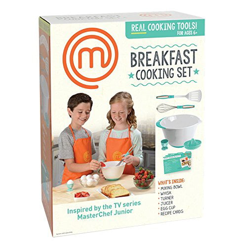 6 Pc Kit Includes Real Cooking Tools MasterChef Junior Breakfast Cooking Set 
