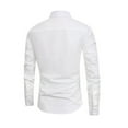 thumbnail image 2 of Zimjoy White Shirt Men Basic Wrinkle Free Strech Mens Dress Shirts Long Sleeve Button Down Shirts Men Casual Collared Regular Fit Work Shirts, White L, 2 of 5