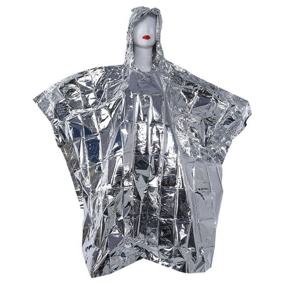 OOKWE Multi-functional Foil Poncho Raincoat Waterproof Outdoor Survive Rescue Blanket