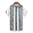 thumbnail image 4 of Blusa y camisa de manga corta con cuello vuelto Camisa casual para hombre Camisa de bolos vintage de manga corta Camisas de verano de playa cubana Camisa con botones Blusa para hombre Poliéster, 4 of 6